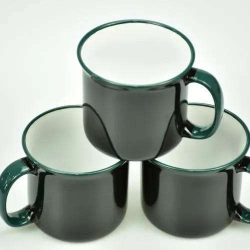 Customized Enamel Style Ceramic Promotional Mugs